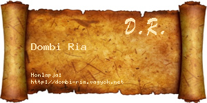 Dombi Ria névjegykártya
